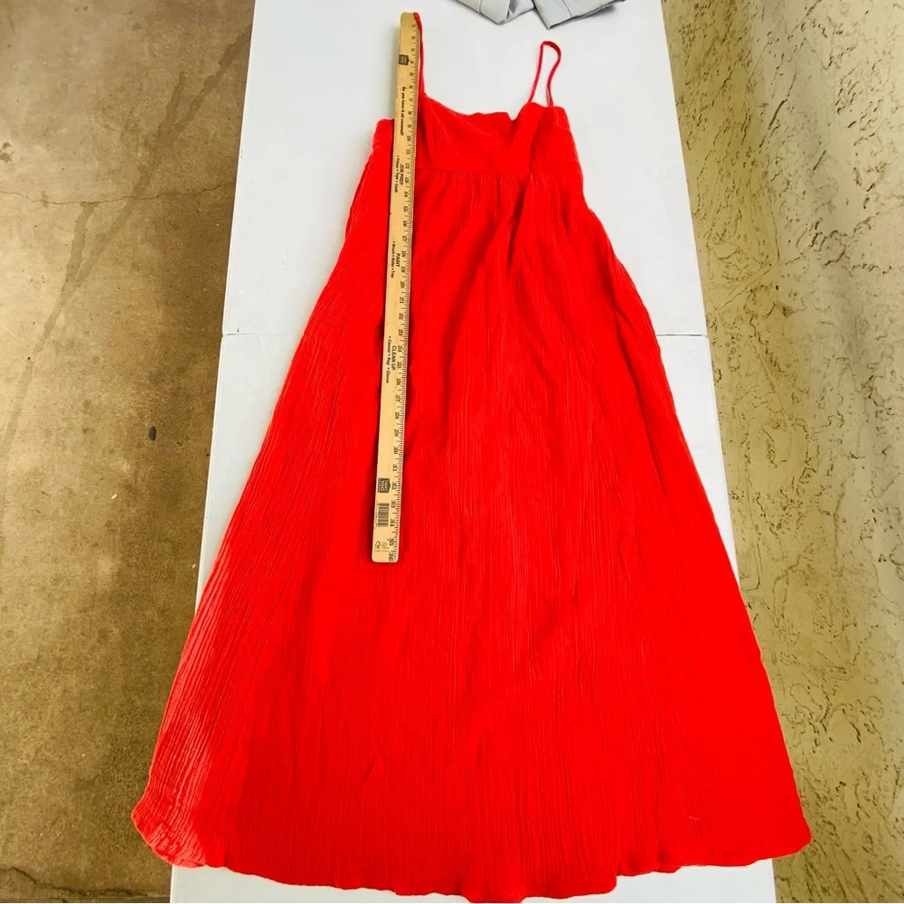 Red Gauze Maxi Dress Boho Cottagecore Sundress Small NWT Summer Abercrombie